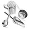 Olde Midway Stainless Steel Popcorn Machine Accessories - 4 Piece Set with Measuring Spoons, Scoop, and Salt Shaker
